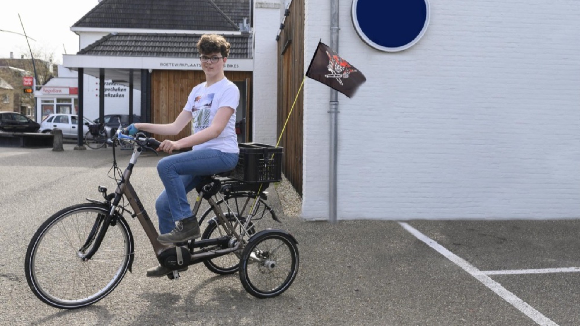 Aangepaste fiets gehandicapte kinderen
